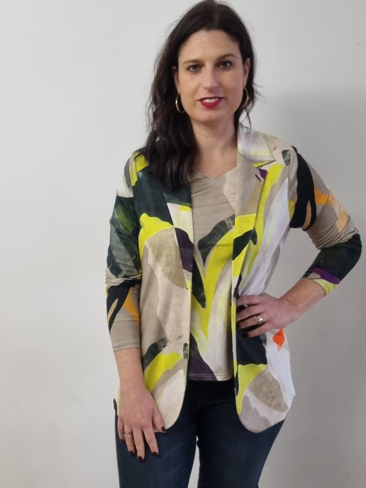 Chaqueta americana estampada Isabela de Trovels