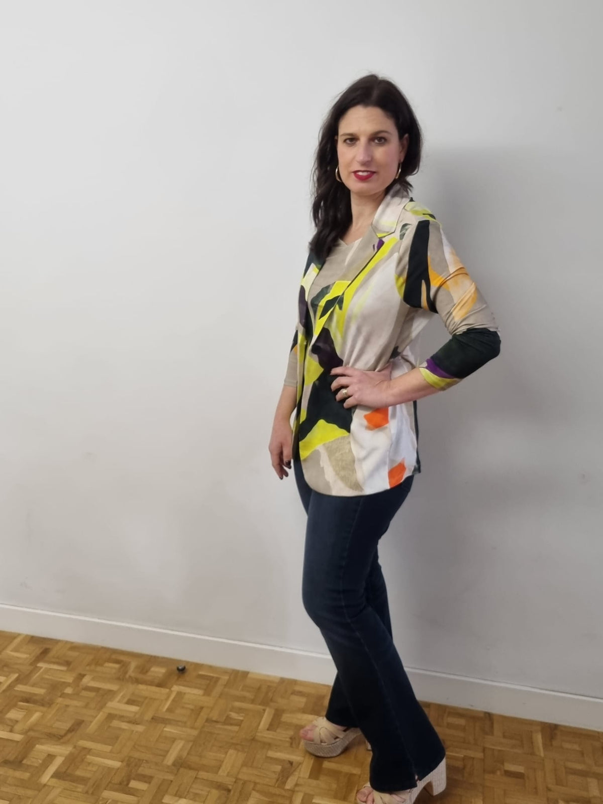 Chaqueta americana estampada Isabela de Trovels