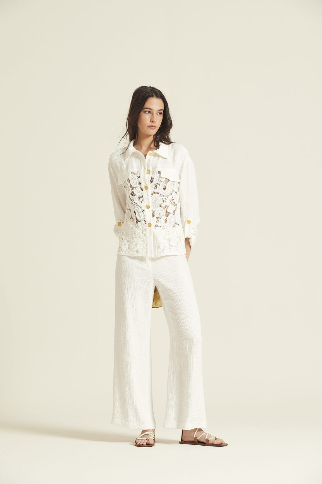 Camisa Encajes Oky Lecan