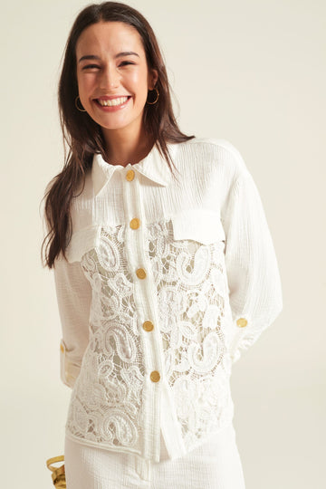 Camisa Encajes Oky Lecan