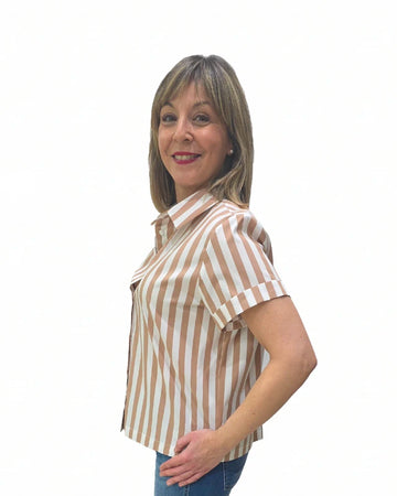 Camisa Manga Corta Camel Trovels