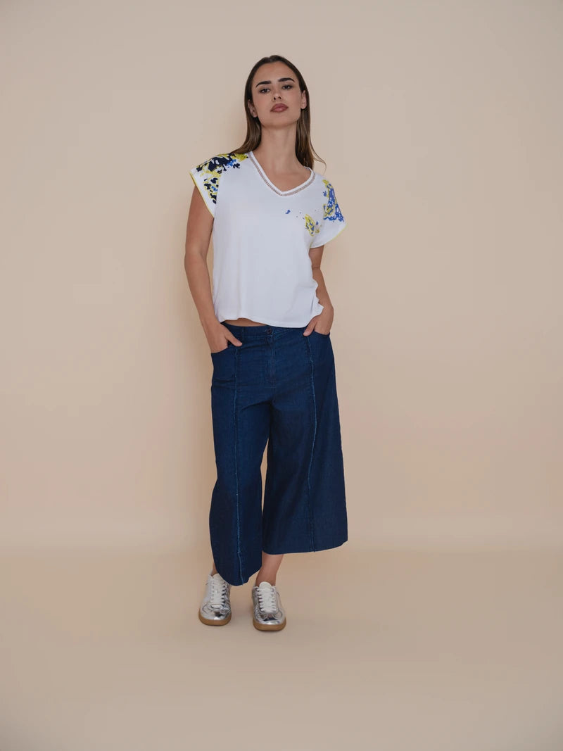 Camiseta Blanca Lentejuelas WNT