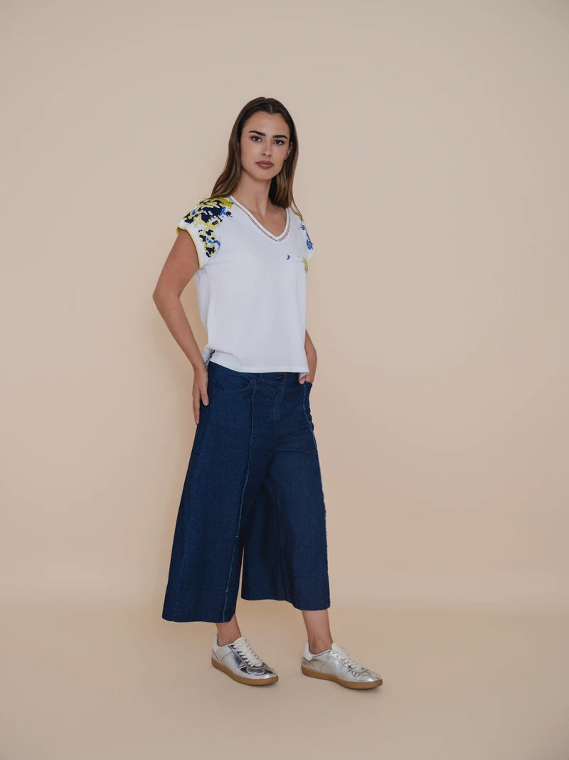 Camiseta Blanca Lentejuelas WNT