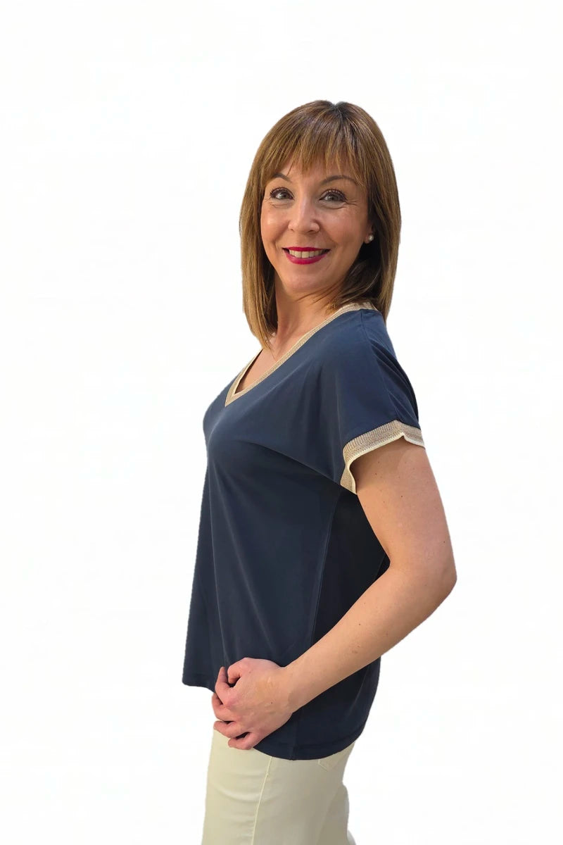 Camiseta Nadine Trovels Marino