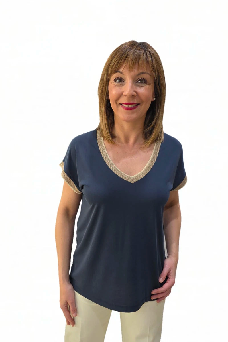 Camiseta Nadine Trovels Marino