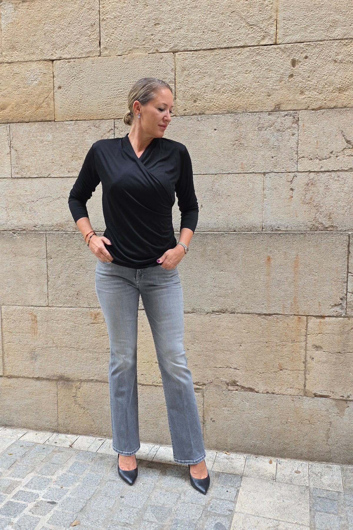 Trovels Striped Bow Shirt