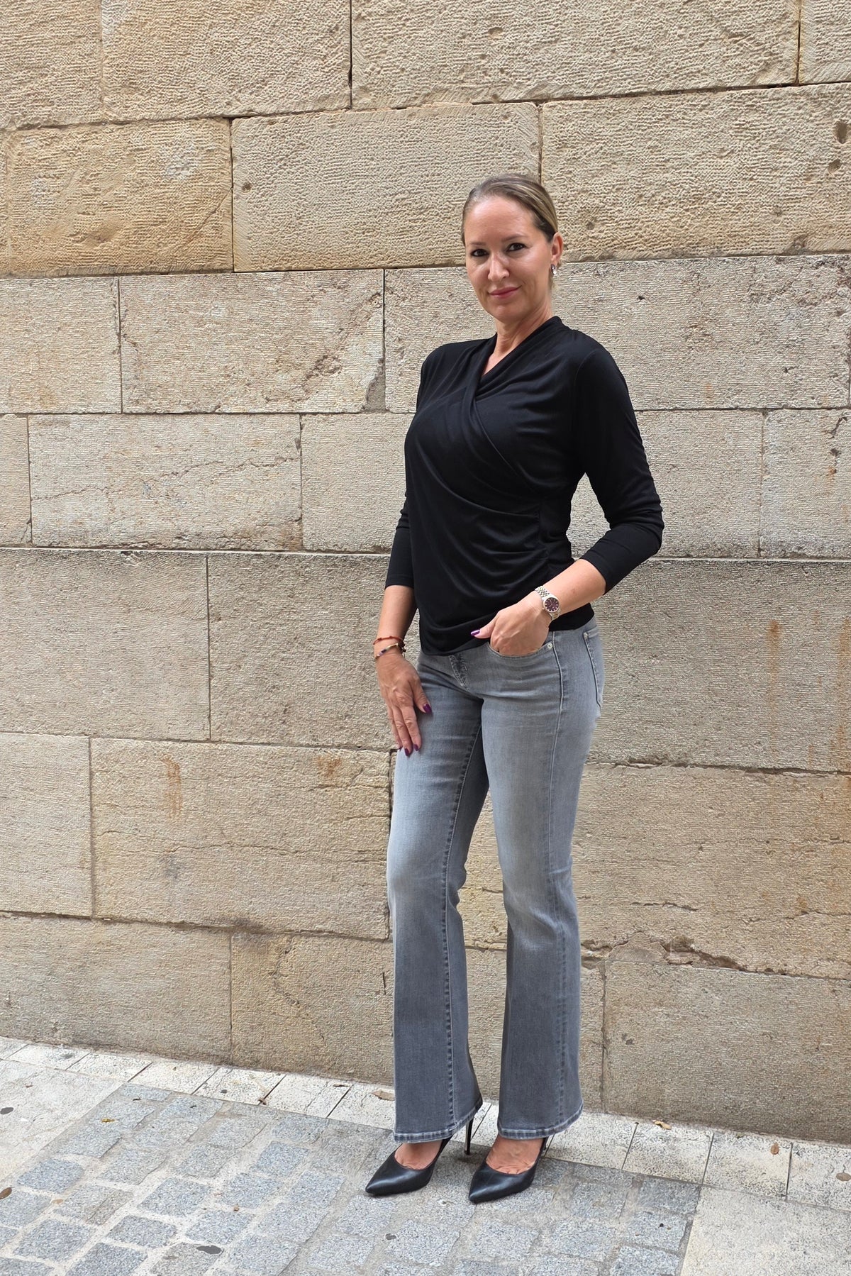 Trovels Striped Bow Shirt