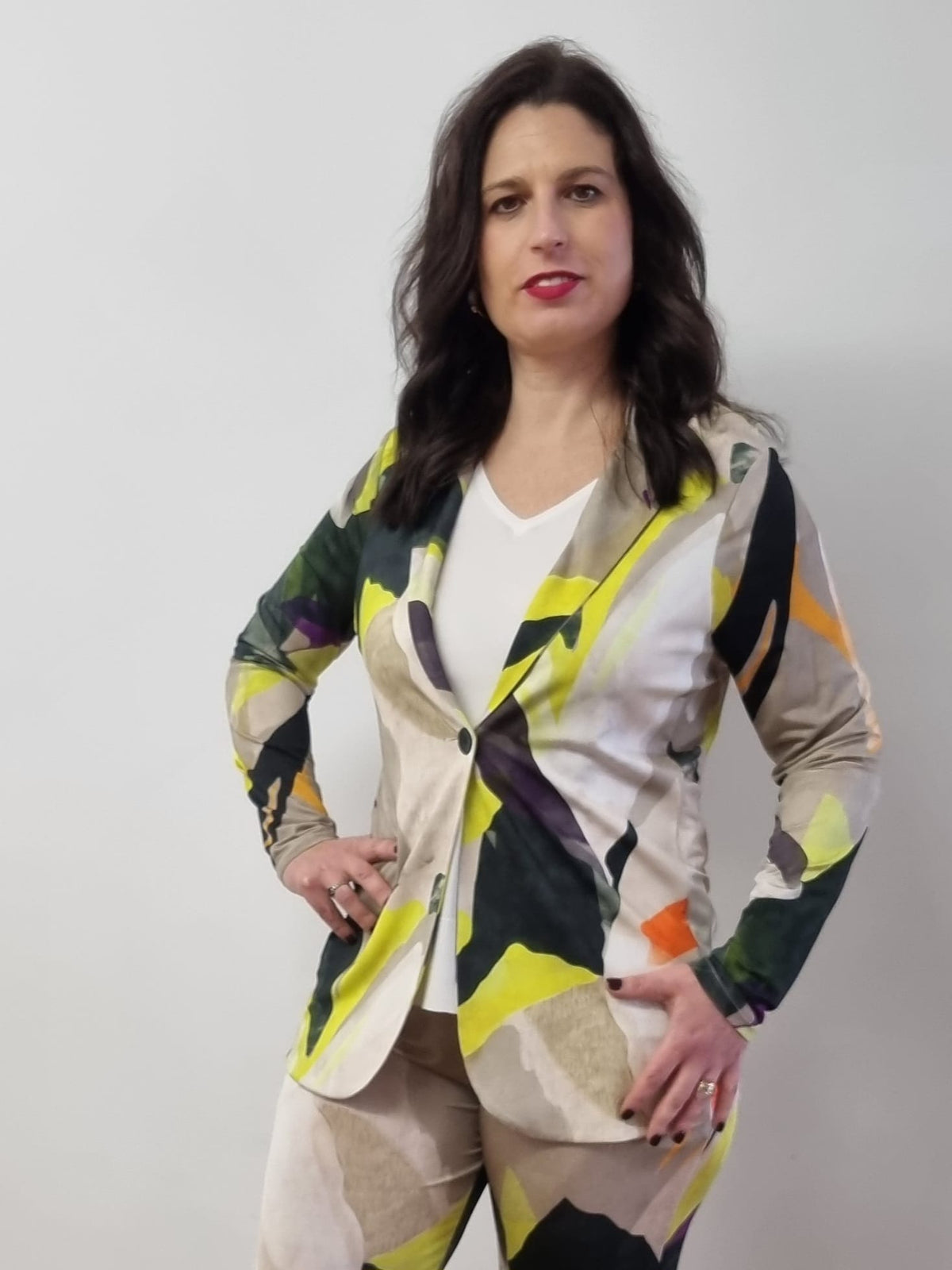 Chaqueta americana estampada Isabela de Trovels