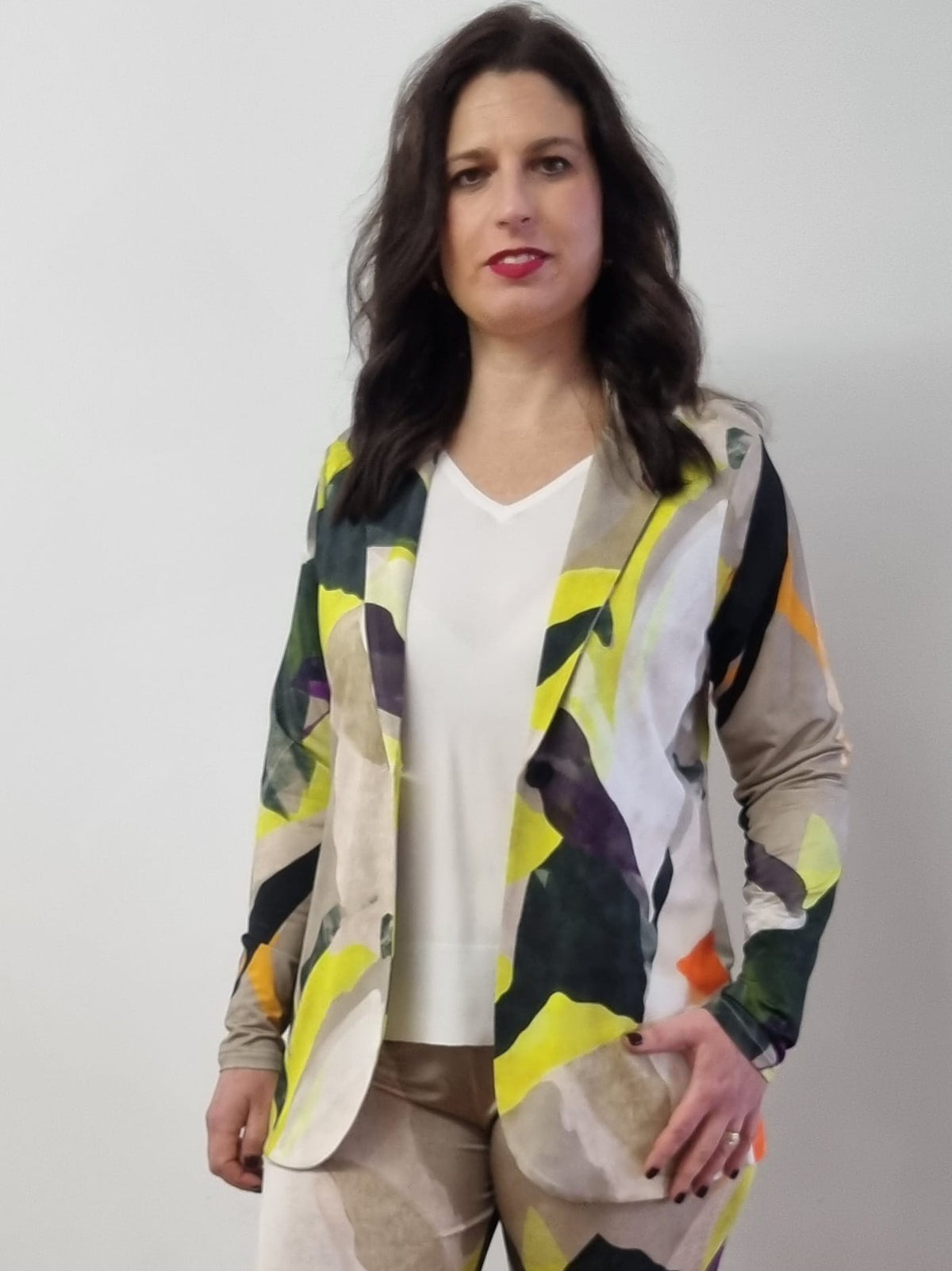 Chaqueta americana estampada Isabela de Trovels