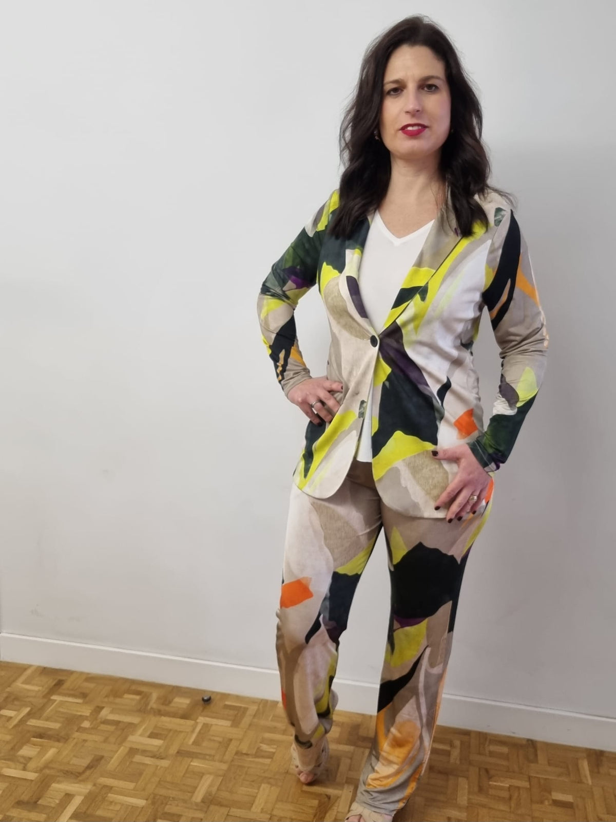 Chaqueta americana estampada Isabela de Trovels
