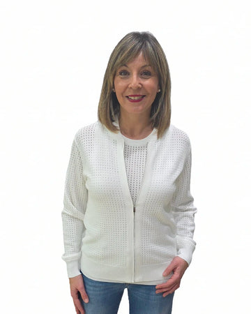Chaqueta Blanca Calado Trovels