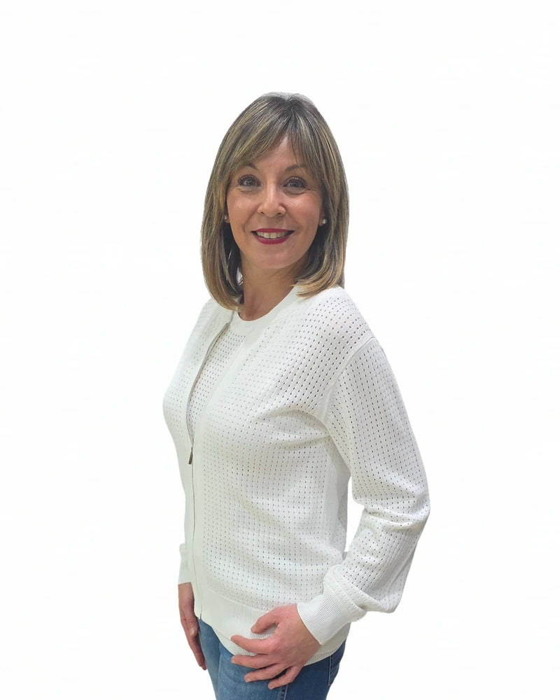 Chaqueta Blanca Calado Trovels