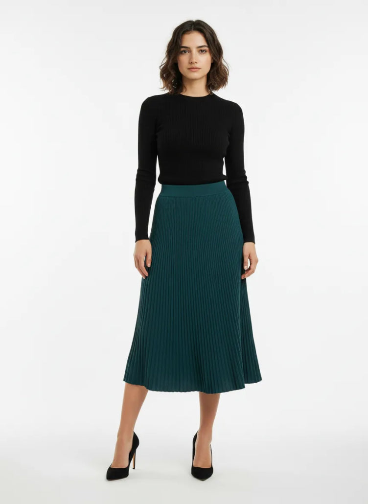 Falda Larga WNT Verde Retenidas