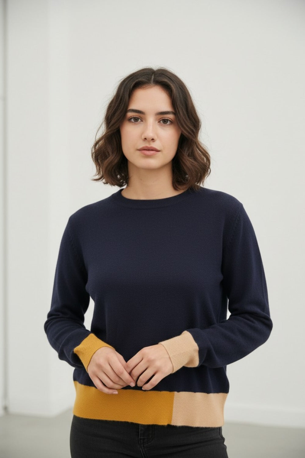 Red Intarsia Long Sleeve WNT Sweater