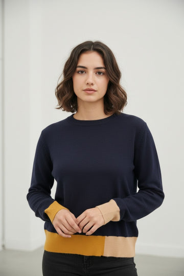 Red Intarsia Long Sleeve WNT Sweater