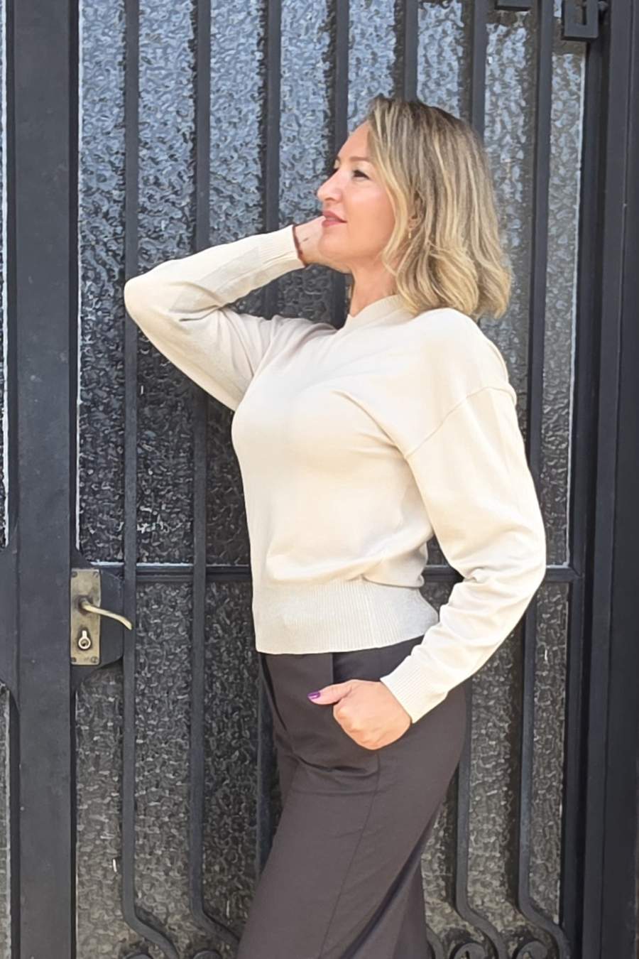 Jersey WNT Lúrex Beige