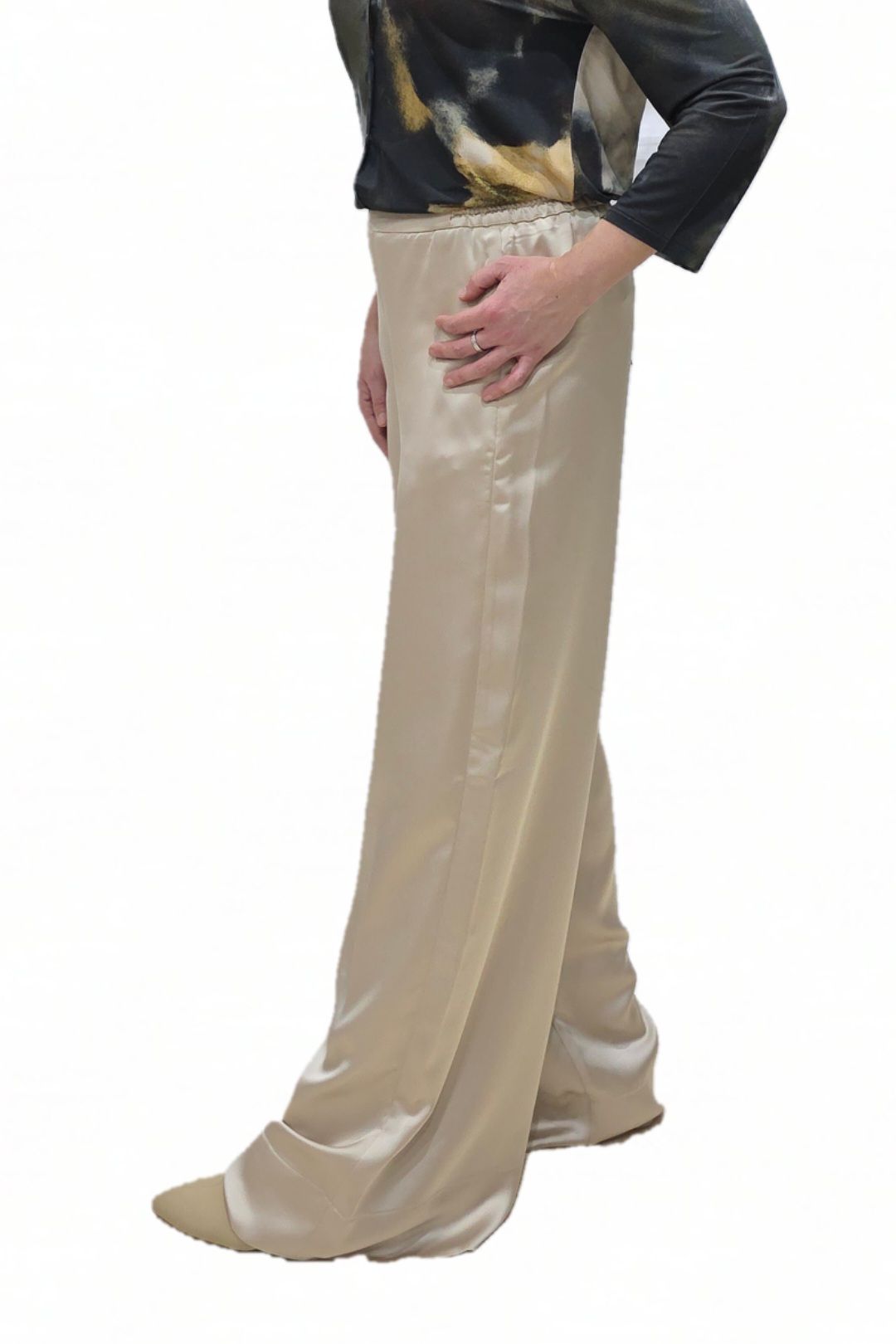 Pantalón Ancho MAC Coralie Beige