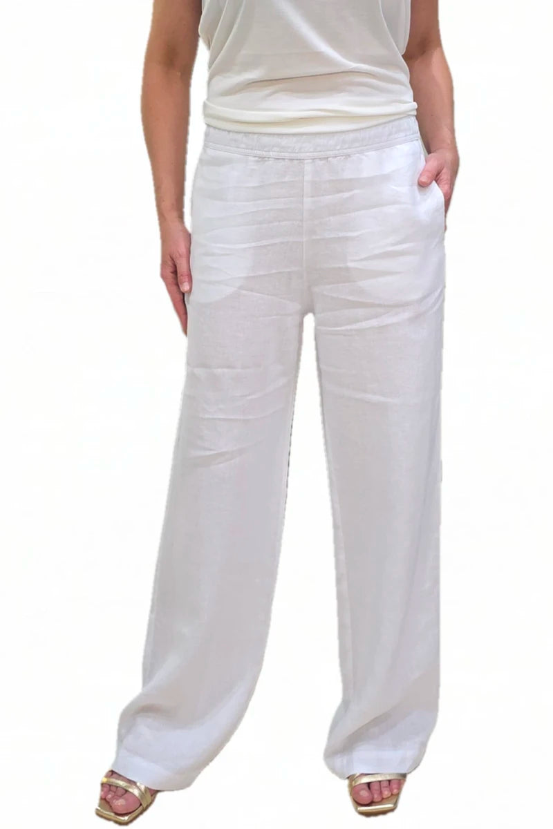 Pantalón Blanco de Lino Trovels
