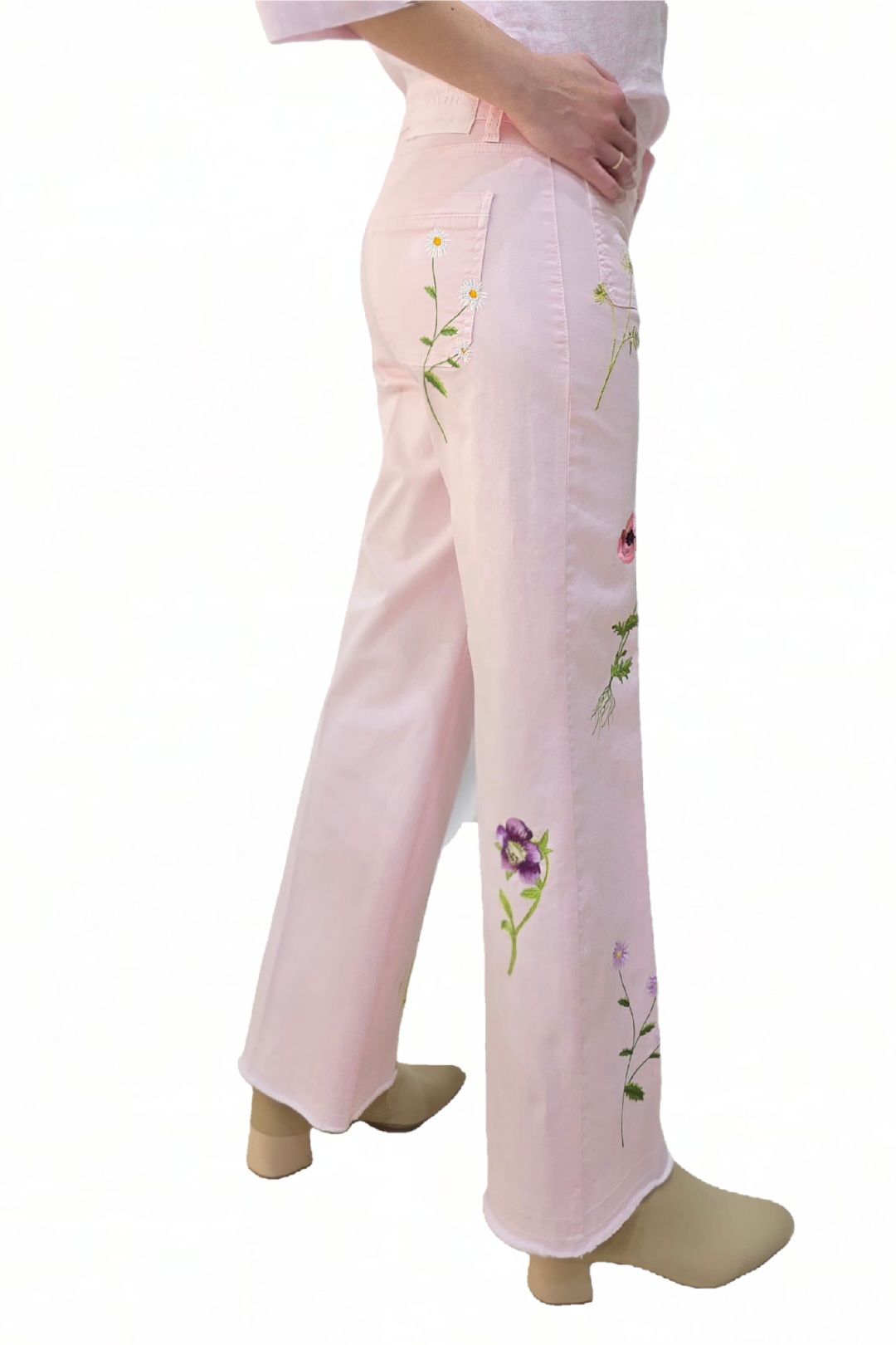 Pantalón Bordado Cambio Tess Pocket Cropped