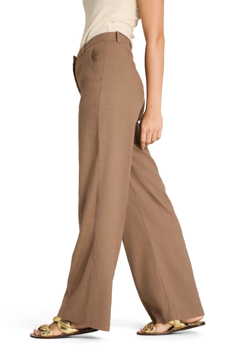 Pantalón Cambio Lino Chocolate