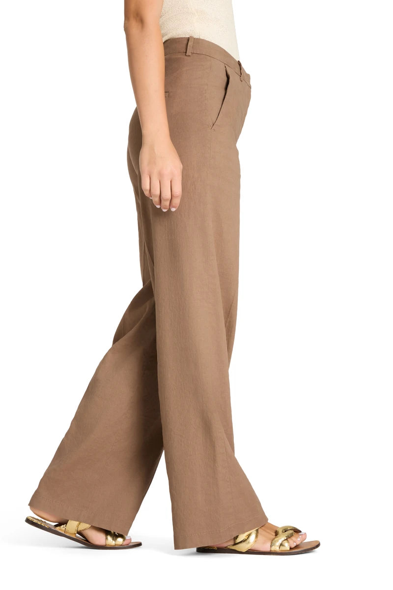 Pantalón Cambio Lino Chocolate