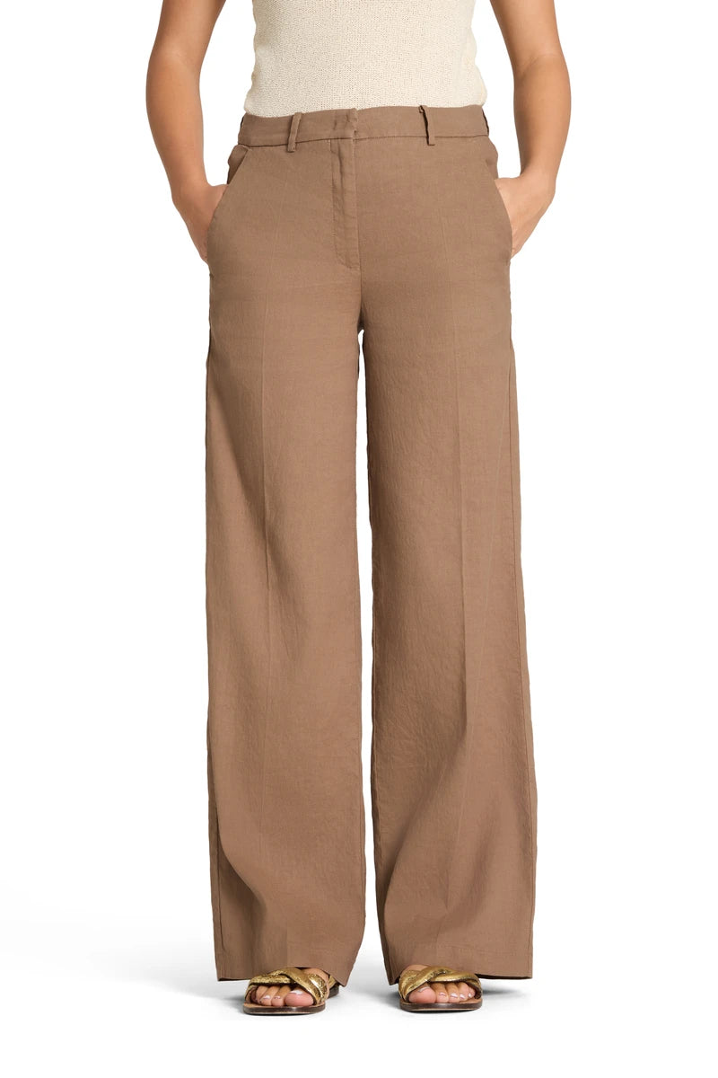 Pantalón Cambio Lino Chocolate