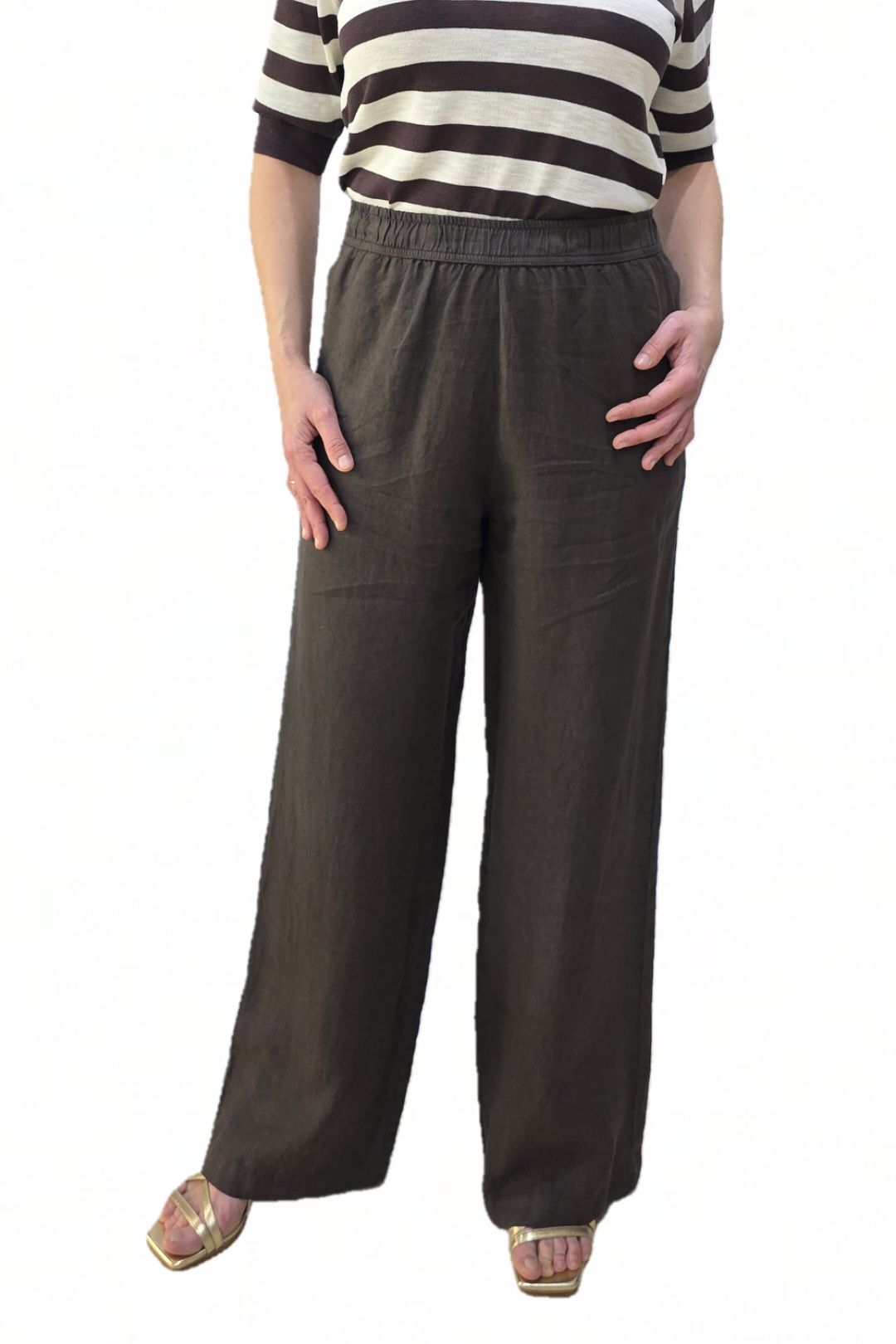 Pantalón Lino Chocolate Trovels