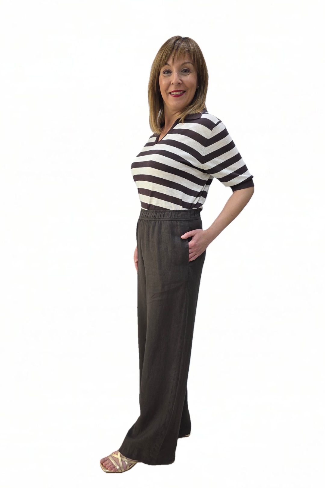 Pantalón Lino Chocolate Trovels