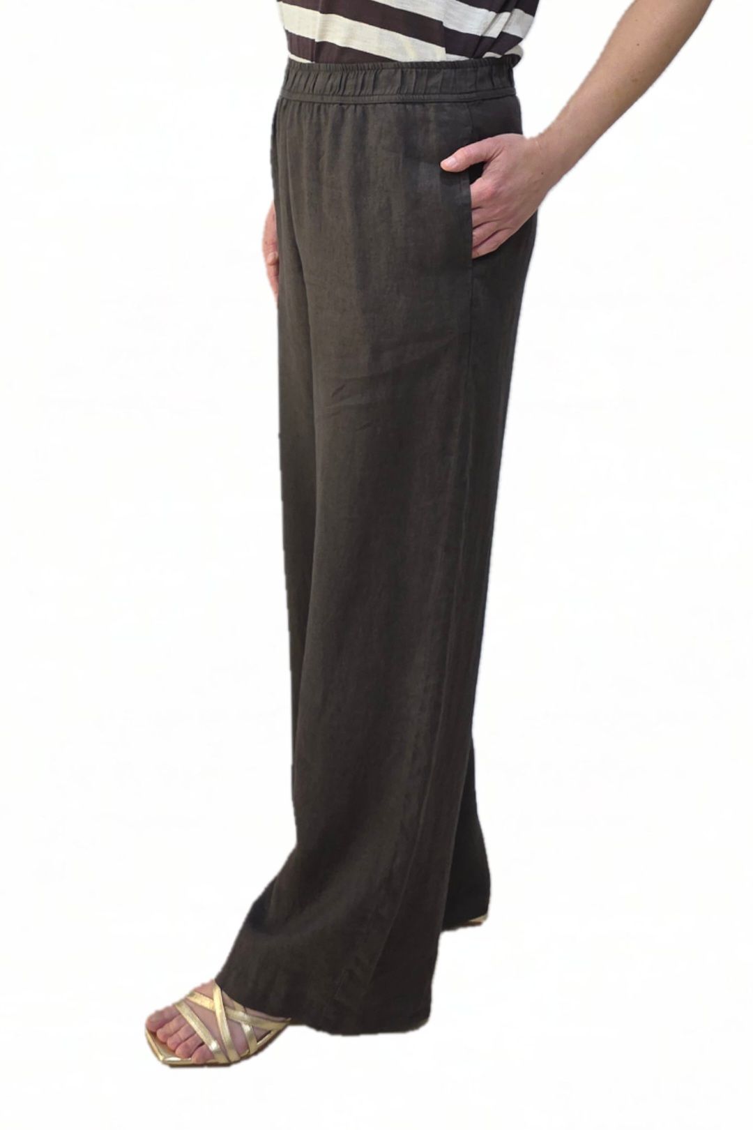 Pantalón Lino Chocolate Trovels