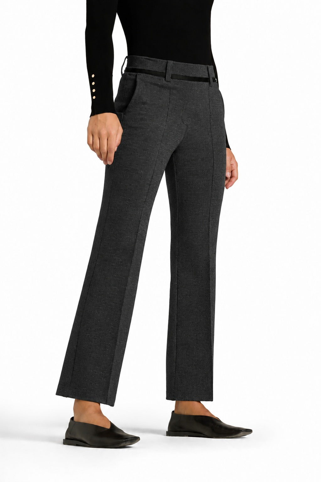 Pantalón Cambio Francoise Cropped Negro