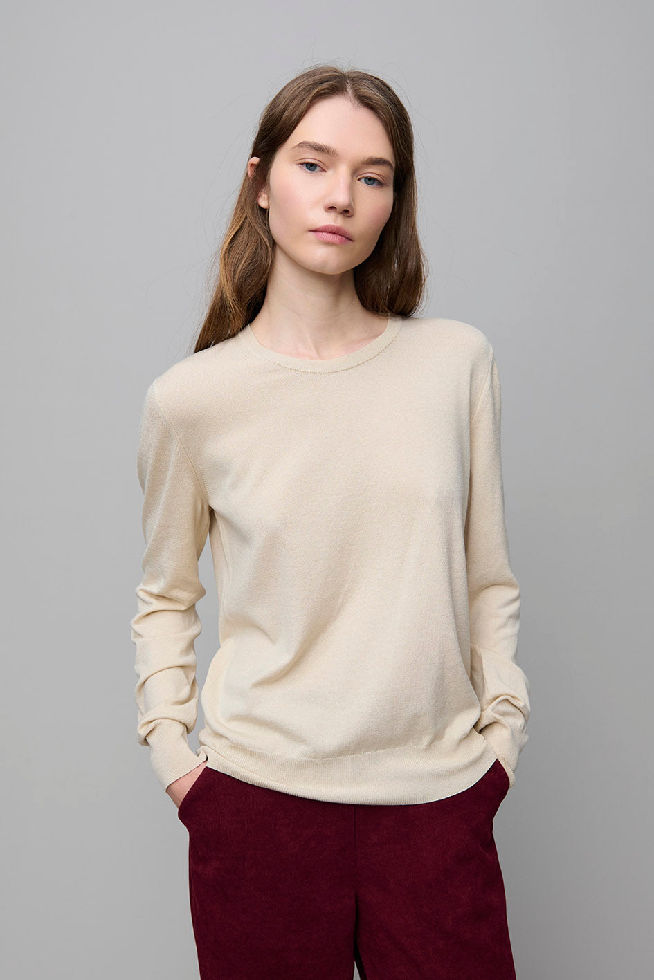 Suéter Liso Beige Aldo Martins