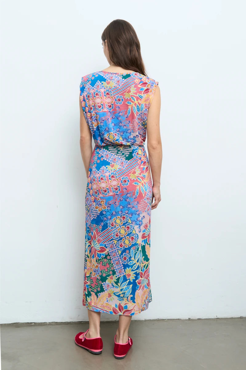 Vestido Estampado Azul Aldo Martins