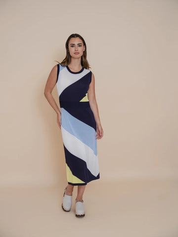 Vestido Intarsia Diagonal WNT