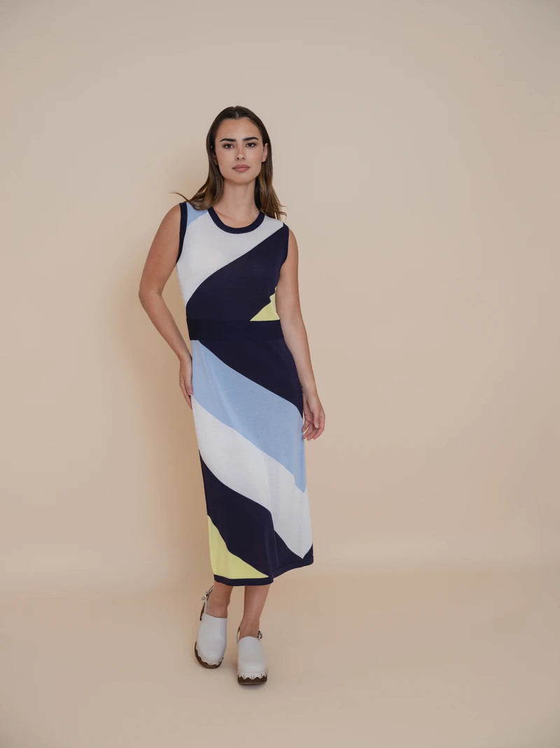 Vestido Intarsia Diagonal WNT