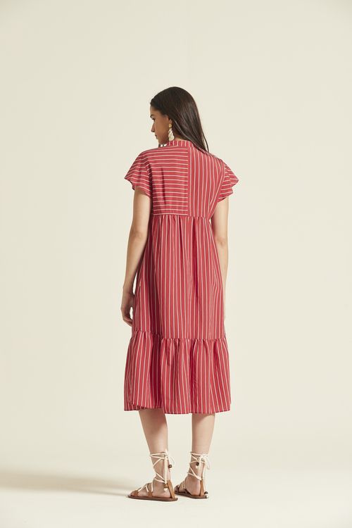 Vestido Midi Rayas Oky Alicia