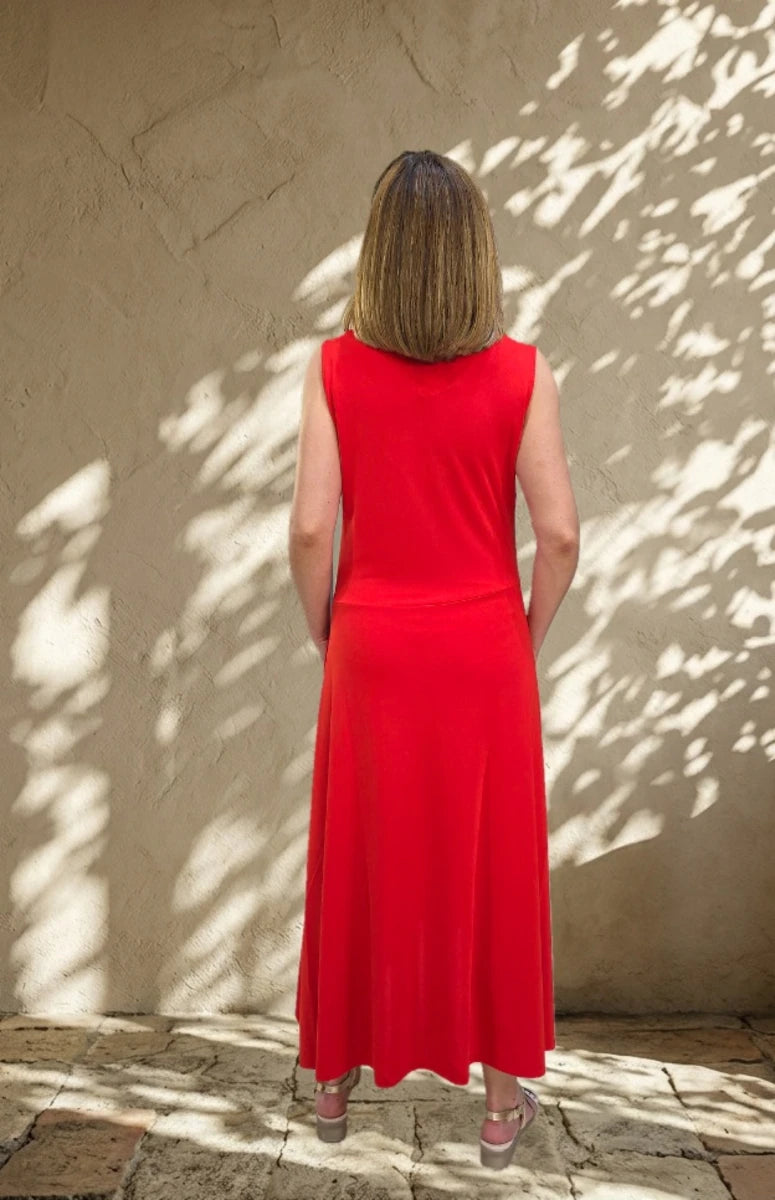 Vestido Midi Rojo Trovels Sonia