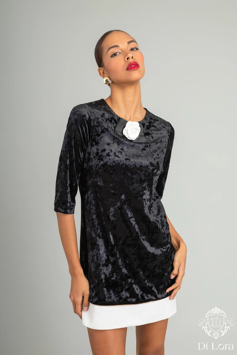 Vestido Velvet Noir Di Lora