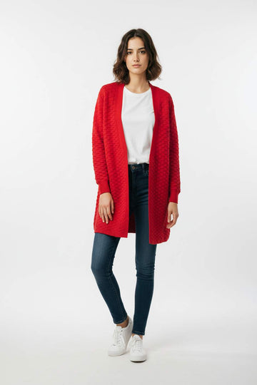 Chaqueta WNT Larga Textura Rojo