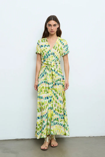 Vestido Largo Frunce Aldo Martins