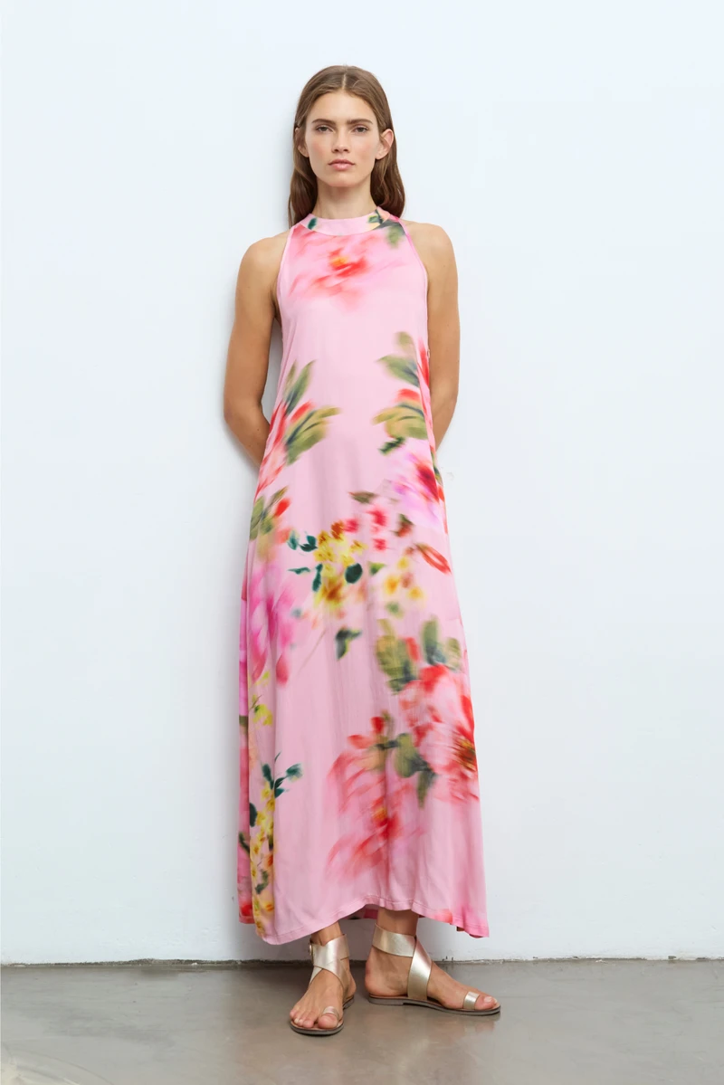 Vestido Estampado Rosa Aldo Martins - Imagen 3