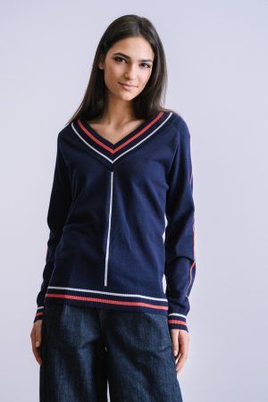 Jersey Cuello Pico Contrastes WNT