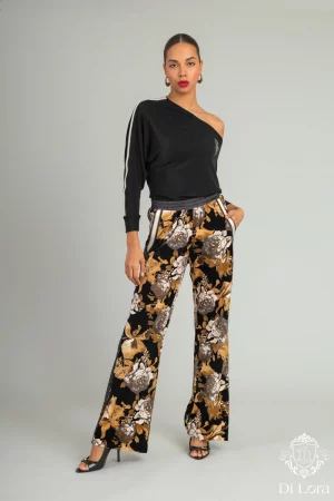 Pantalón Velvet Print Floral Di Lora