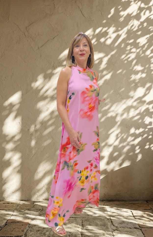 Vestido Estampado Rosa Aldo Martins
