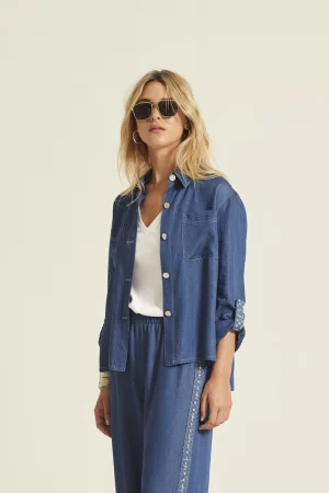 Camisa Tencel Denim Bosia Oky