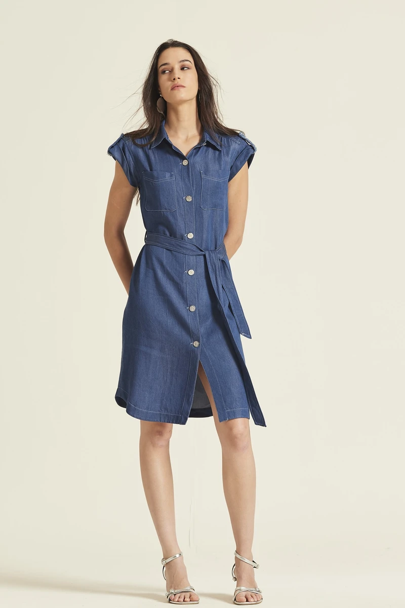 Vestido Tencel Denim Sirin Oky