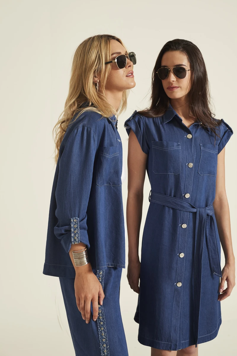 Vestido Tencel Denim Sirin Oky - Imagen 4