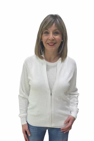 Chaqueta Blanca Calado Trovels