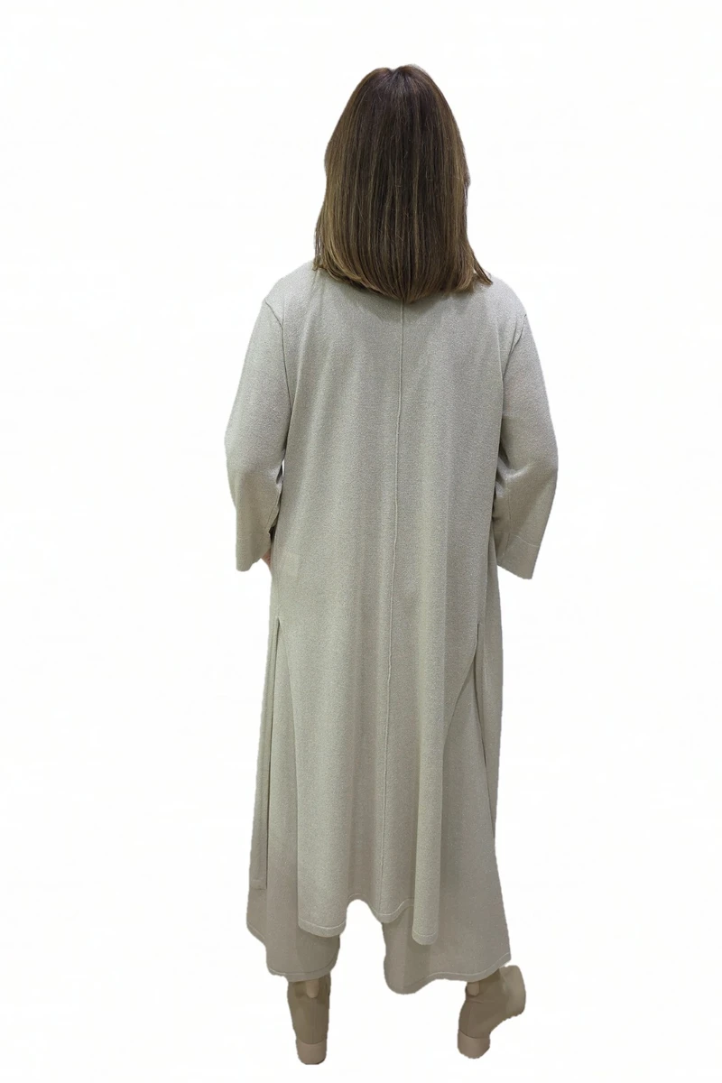 CHAQUETA LARGA LUREX DORADO WNT - Imagen 3
