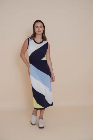Vestido Intarsia Diagonal WNT
