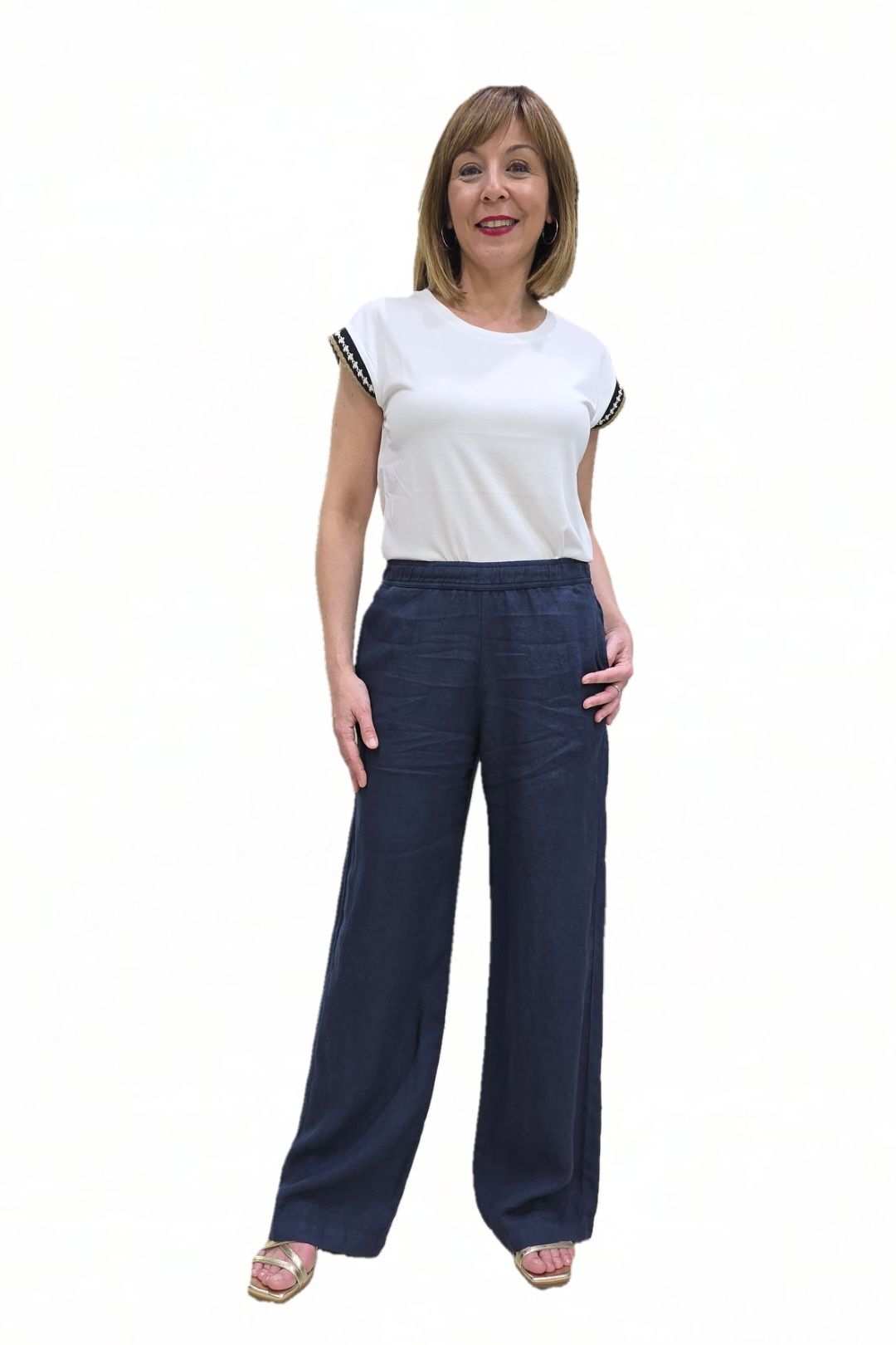 Pantalón Lino Marino Trovels - Imagen 2
